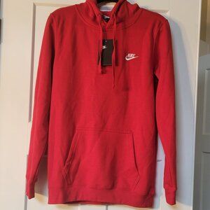 Nike Men's Red Pullover Fleece Hoodie Sweatshirt Size Medium Standard Fit New